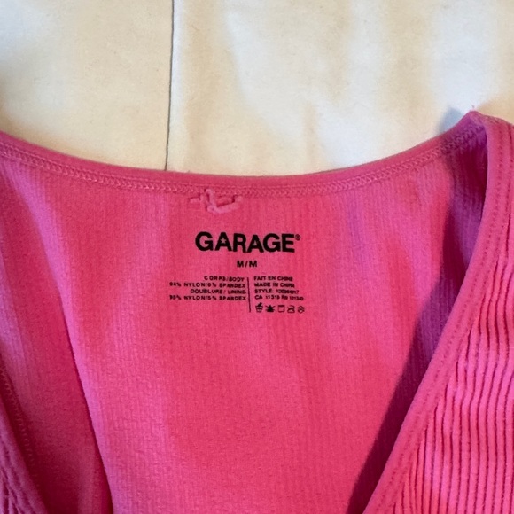 Garage Fuchsia Ribbed V-Neck Tank Top - Picture 2 of 2